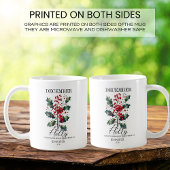 Aanpasbare December Verjaardag Hulst Bloem Koffiemok