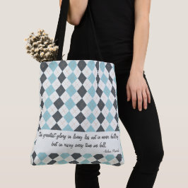 Aanpasbare diamant gingost geruite elegante tote bag