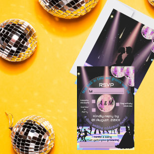 Aanpasbare Disco Huwelijks RSVP Kaart