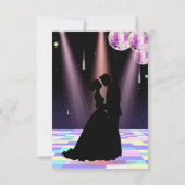 Aanpasbare Disco Huwelijks RSVP Kaart (Achterkant)