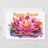 Aanpasbare Diya Droom Diwali Kaart (Voorkant)