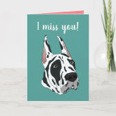 Aanpasbare Dog Missing You Kaart (Voorkant)