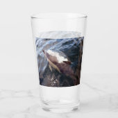 Aanpasbare Dolfijn Oceaan Wilde Dieren Glas (Achterkant)