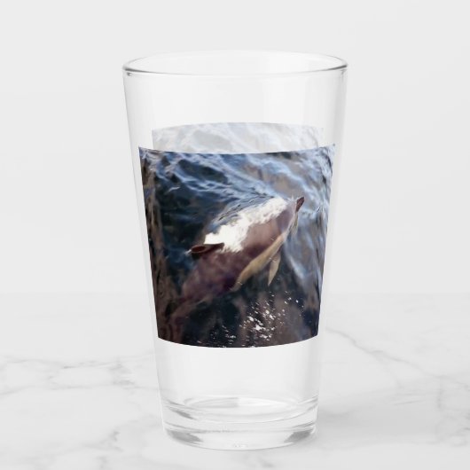Aanpasbare Dolfijn Oceaan Wilde Dieren Glas (Voorkant)