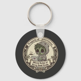 Aanpasbare 'Dood vanbinnen' Badge  Sleutelhanger