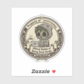 Aanpasbare 'Dood vanbinnen' Badge Sticker (Vel)