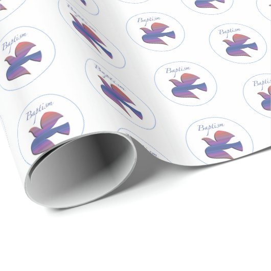 Aanpasbare, Doopduif voor Volwassenen Cadeaupapier (Rol Hoek)