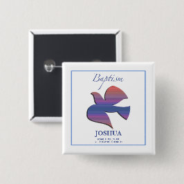 Aanpasbare, Doopduif voor Volwassenen Vierkante Button 5,1 Cm