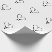 Aanpasbare druipend hart cadeaupapier (Hoek)