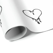 Aanpasbare druipend hart cadeaupapier (Rol Hoek)