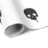 Aanpasbare druipende schedel cadeaupapier (Rol Hoek)