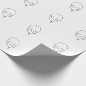 Aanpasbare druipende schedel omtrek cadeaupapier (Hoek)
