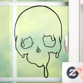 Aanpasbare druipende schedel omtrek raamsticker (Huis)