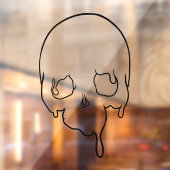 Aanpasbare druipende schedel omtrek raamsticker (Vel 2)