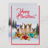 Aanpasbare Duitse Herder Dog Christmas Kaart (Voorkant / Achterkant)