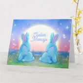 Aanpasbare Dusk Bunnies Kaart (Gele Bloem)