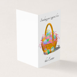 Aanpasbare Easter Egg Basket Kaart