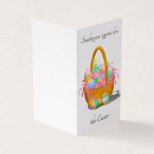 Aanpasbare Easter Egg Basket Kaart