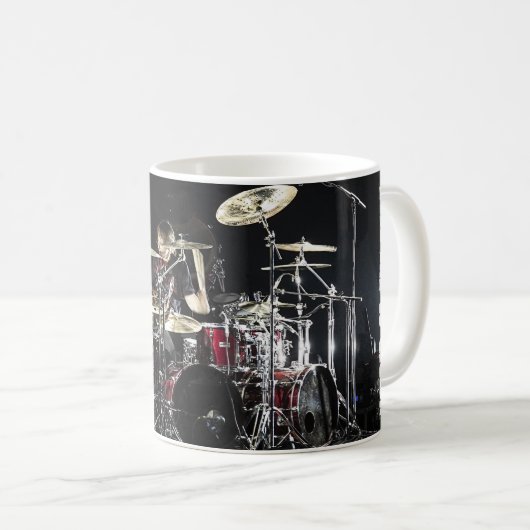Aanpasbare Editable Name Drummer Koffiemok (Voorkant rechts)