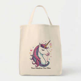 Aanpasbare Eenhoorn Boodschappentas met Pasteltint Tote Bag