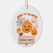 Aanpasbare eerste Halloween voor baby's Keramisch Ornament (Rechts)