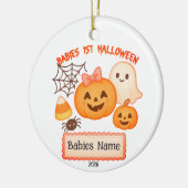 Aanpasbare eerste Halloween voor baby's Keramisch Ornament (Links)