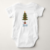 Aanpasbare eerste kerst konijn baby romper (Achterkant)