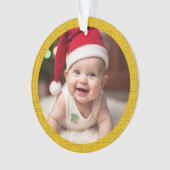 Aanpasbare Eerste Kerstmis van de Baby Acrylic Ornament (voorkant)