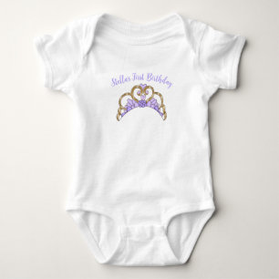 Aanpasbare Eerste Verjaardag Tiara Romper