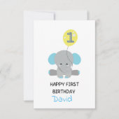 Aanpasbare eerste verjaardagskaart voor kinderen bedankkaart (Voorkant)