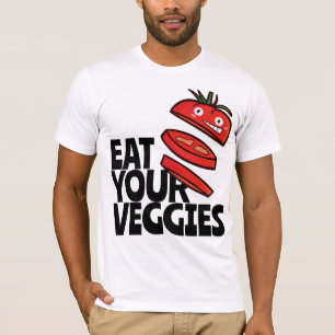 Aanpasbare Eet je groenten - Tomaatversie T-shirt
