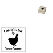 Aanpasbare eierstempel - Rhode Island Red Hen Rubberstempel (Gestempeld)