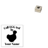 Aanpasbare eierstempel Silkie Bantam Rubberstempel (Gestempeld)