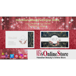 Aanpasbare Elegante Bloemensjabloon 13 Visitekaartje