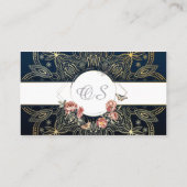 Aanpasbare Elegante Bloemensjabloon 13 Visitekaartje (Achterkant)