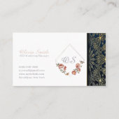 Aanpasbare Elegante Bloemensjabloon 13 Visitekaartje (Voorkant)