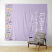 Aanpasbare Elegante Lavendel Trouw Achtergrond Wandkleed (In Situ (horizontaal))