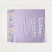 Aanpasbare Elegante Lavendel Trouw Achtergrond Wandkleed (Voorkant (horizontaal))