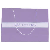 Aanpasbare Elegante Licht Lavendel Paars Groot Cadeauzakje (Achterkant)