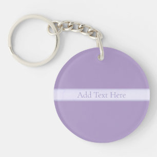 Aanpasbare Elegante Licht Lavendel Paars Sleutelhanger
