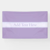 Aanpasbare Elegante Licht Lavendel Paars Spandoek (Horizontaal)