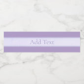 Aanpasbare Elegante Licht Lavendel Paars Waterfles Etiket (Enkel label)