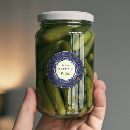 Aanpasbare Elegante Navy Blauwe Thuisgemaakte Augu Labels