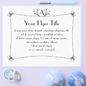 Aanpasbare Elegante Rand Met Monogram Flyer (Enkel)