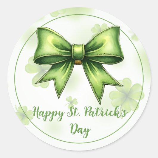 Aanpasbare Elegante St. Patrick's Dag  Ronde Sticker (Voorkant)