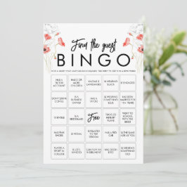 Aanpasbare Elegante Wilde Bloemen Bingo Spelkaart Kaart