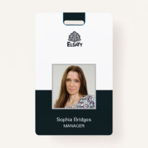 aanpasbare Employee ID Kaart Badge