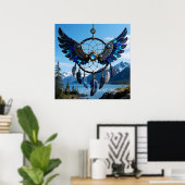 Aanpasbare en Downloadbare Droomvanger Vleugels Poster (Thuiskantoor)