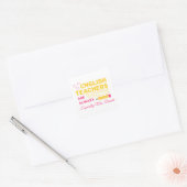 Aanpasbare Engelse leraarstickers Vierkante Sticker (Envelop)
