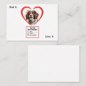 Aanpasbare Engelse Springer Spaniel Valentijn Notitiekaartje (Voorkant / Achterkant)